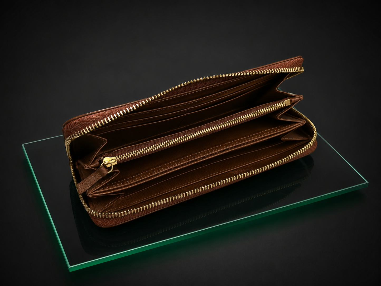 Rolex Leather Zip-Around Wallet