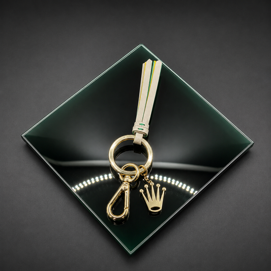 Rolex Leather Crown Keyring