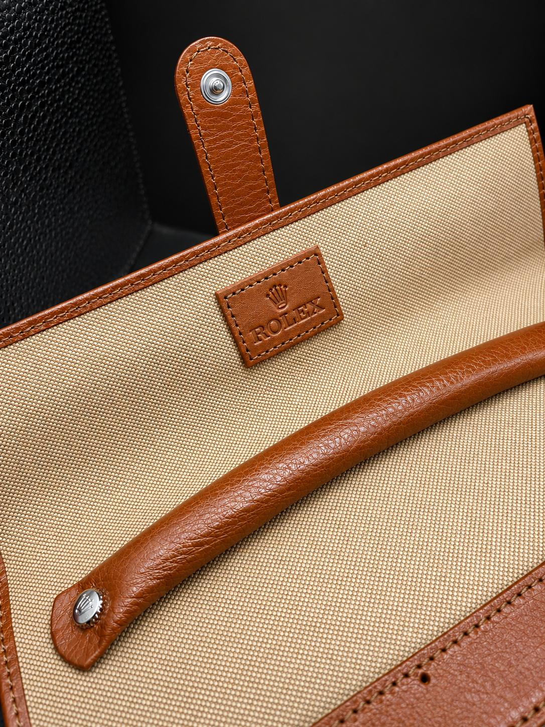 Rolex Canvas & Leather Travel Pouch