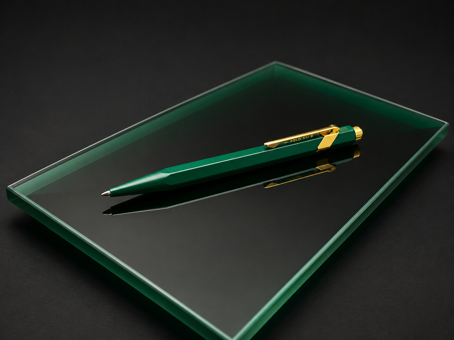 Rolex Green & Gold Ballpoint Pen