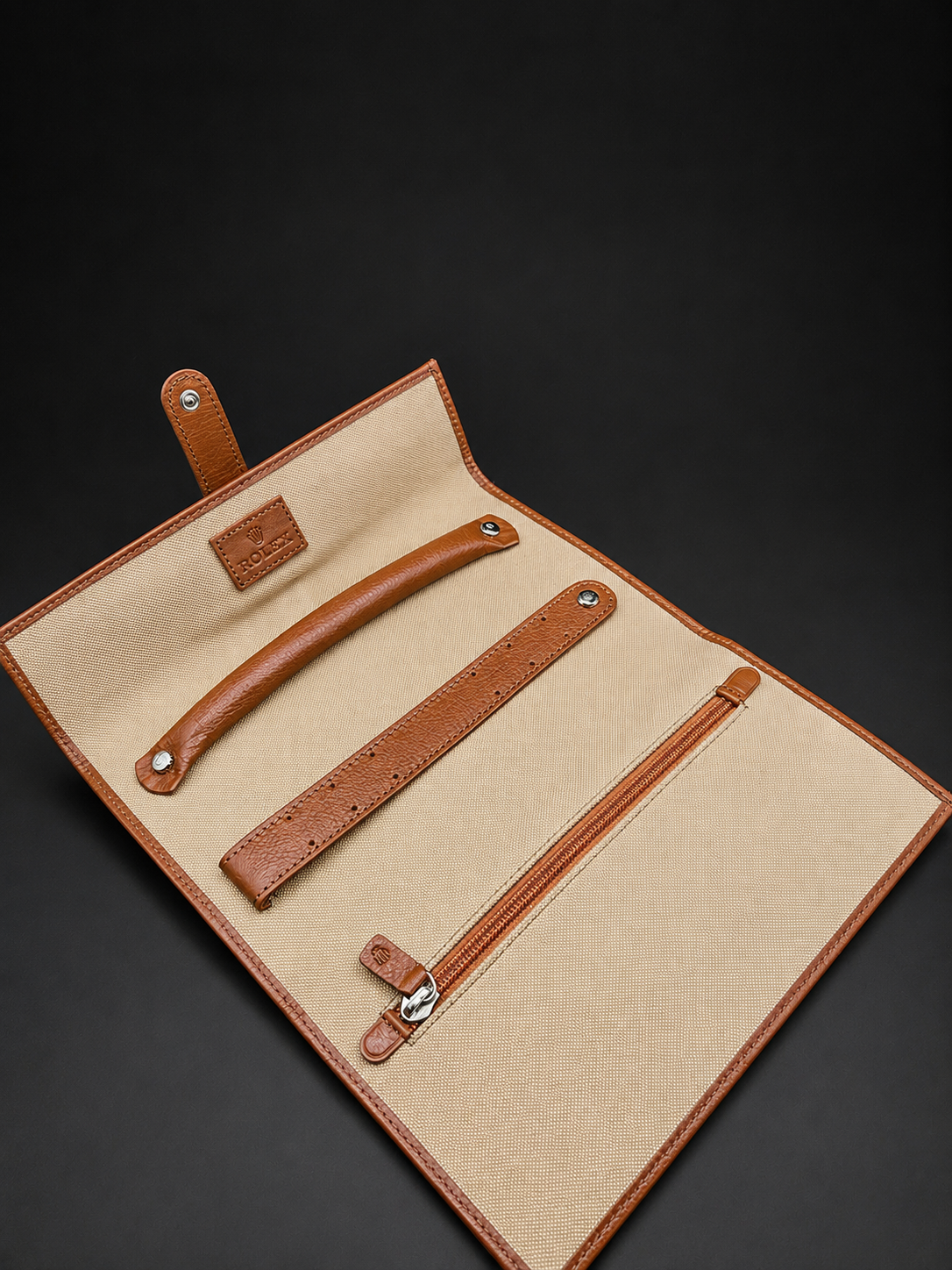 Rolex Canvas & Leather Travel Pouch